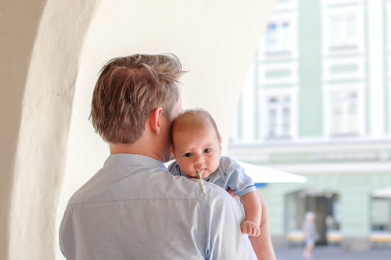 Dad Burping Baby