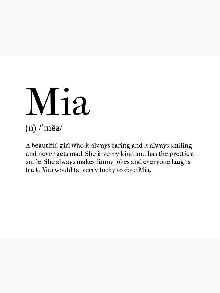 Mia Meaning In Text: A Comprehensive Exploration