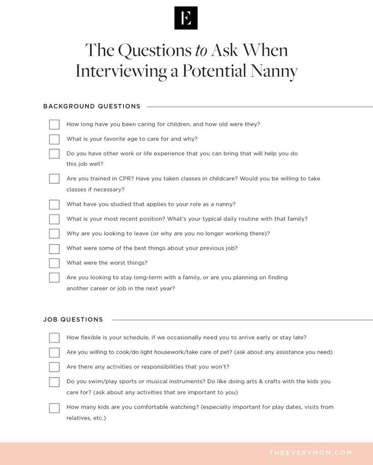 What To Ask A Potential Nanny During An Interview