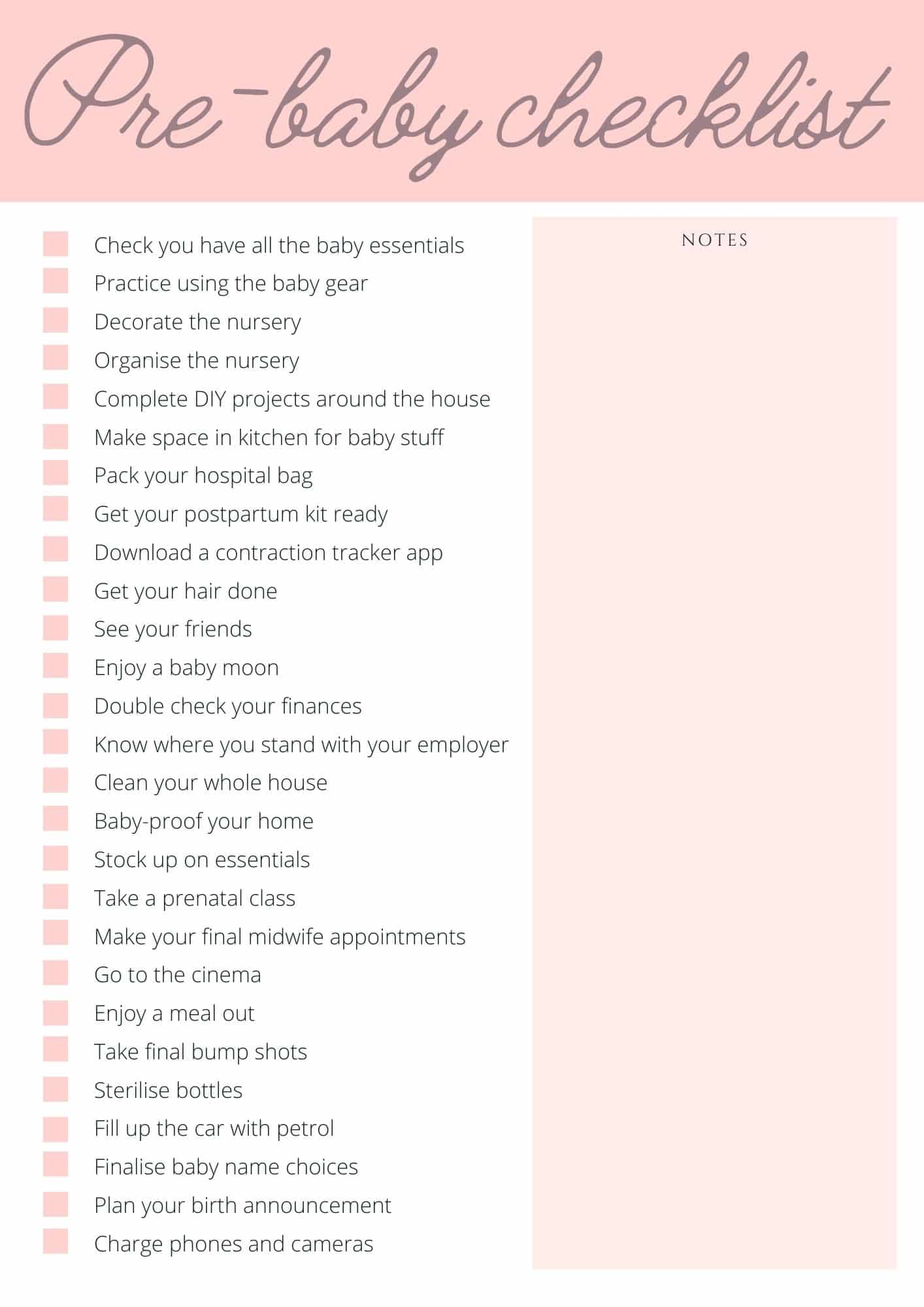 28 Important Things To Do Before Baby Arrives The Mummy Bubble