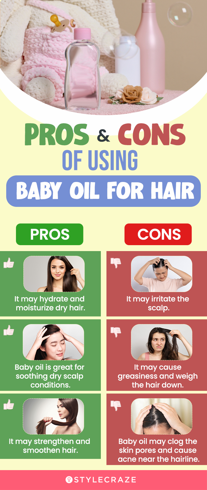 6 Nourishing Benefits Of Using Baby Oil On Your Hair