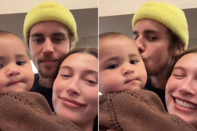 Adorable Moment Justin Bieber Posts First Family Picture With Son Jack 