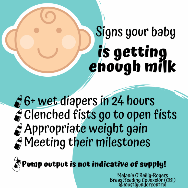 Baby getting enough milk Mostly Under Control