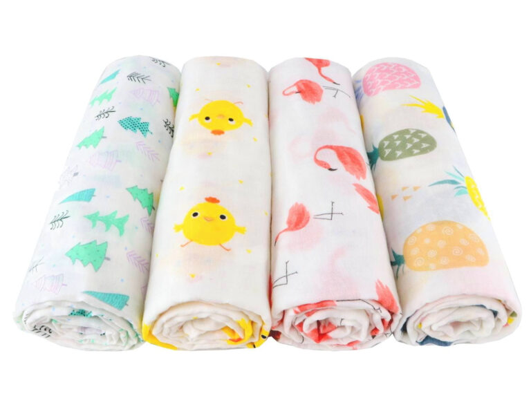 Baby Muslin Swaddle Blankets 45 quot x45 quot Organic Comfort Market