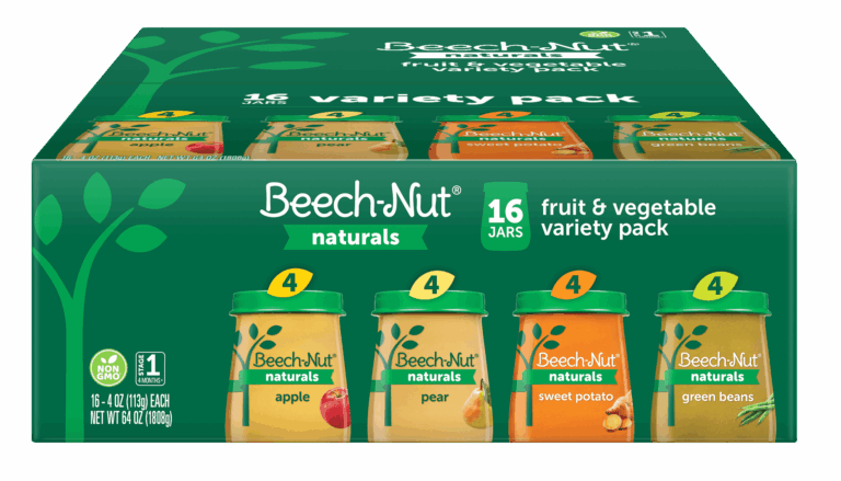 Beech Nut Naturals Stage 1 Baby Food Variety Pack Fruit Vegetable 4 