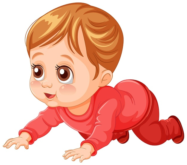 Free Vector Adorable Babys First Crawl
