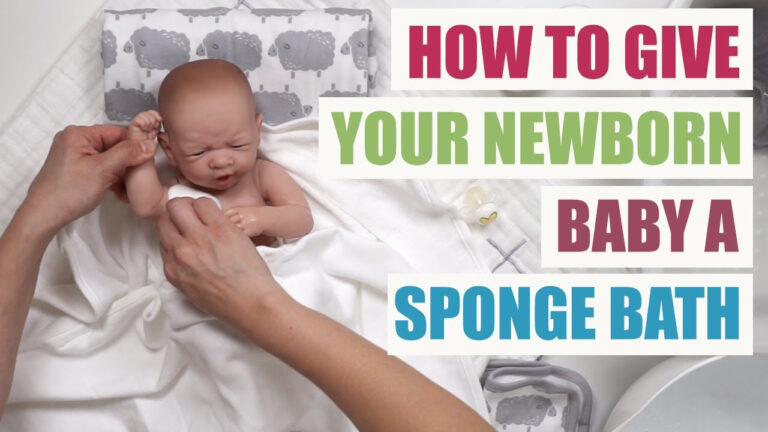 How To Give Your Newborn Baby A Sponge Bath On A Counter Top YouTube