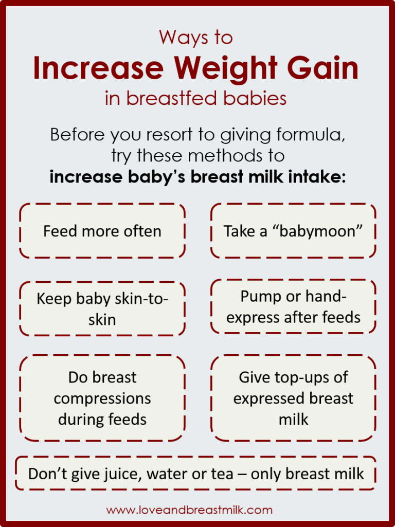 How To Increase Weight Gain In A Breast fed Baby Love And Breast Milk