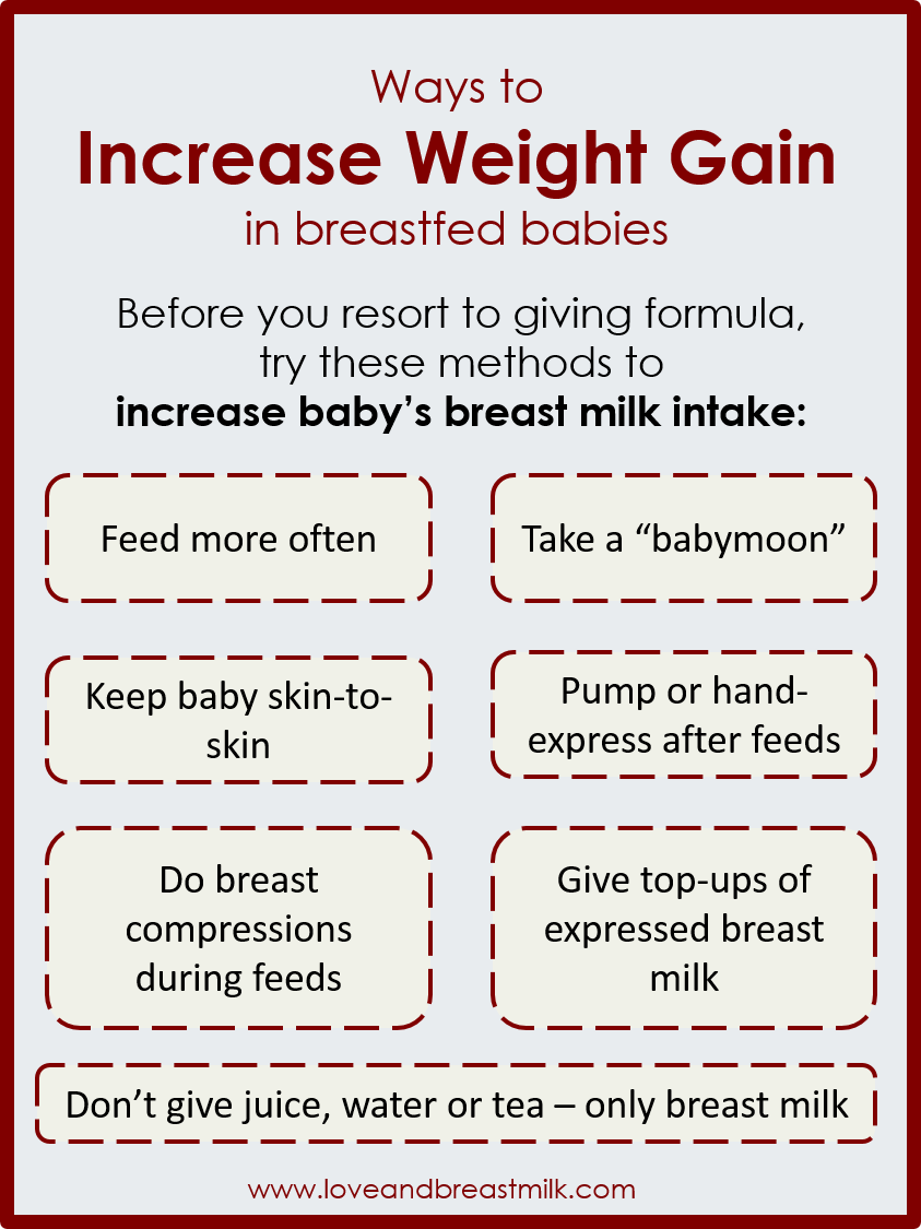 How To Increase Weight Gain In A Breast fed Baby Love And Breast Milk