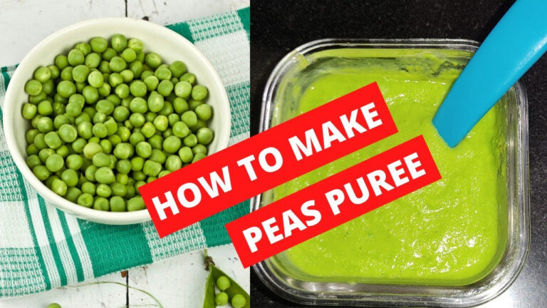 How To Make Pea Puree For Babies 2 Ingredients Baby Food Peas Puree 