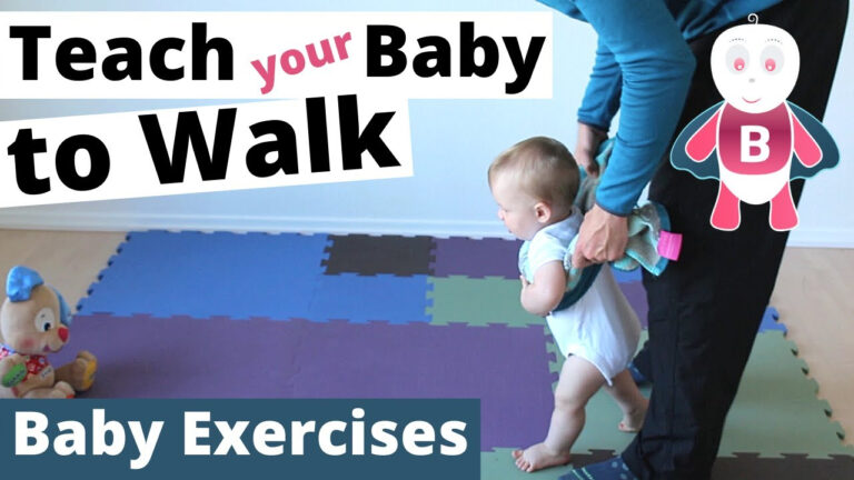 How To Teach Baby To Walk Baby Exercises 9 12 Months Baby 