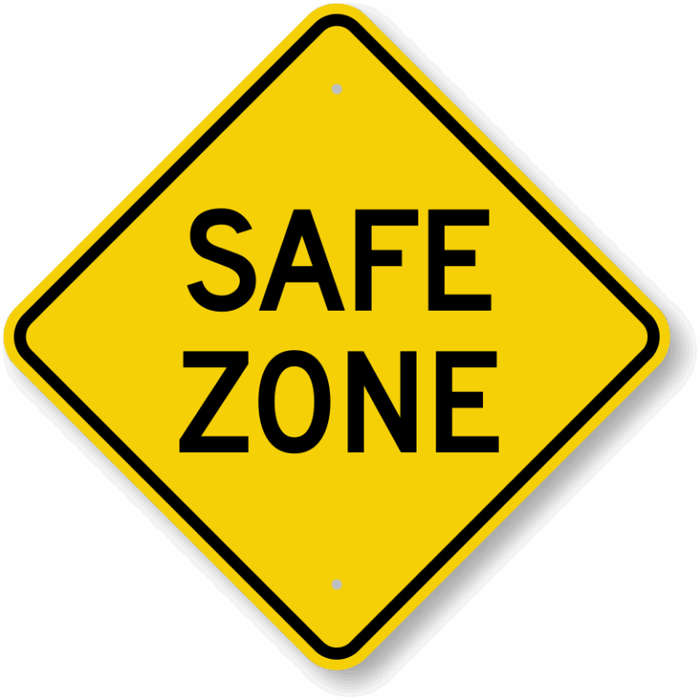 Safe Zone Sign Diamond Shaped SKU K 0417