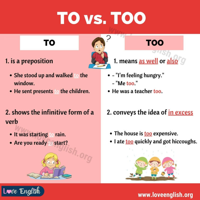 To Vs Too How To Use Too Vs To Correctly Love English